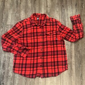 Neff Red and Black Checkered Men's Shirt